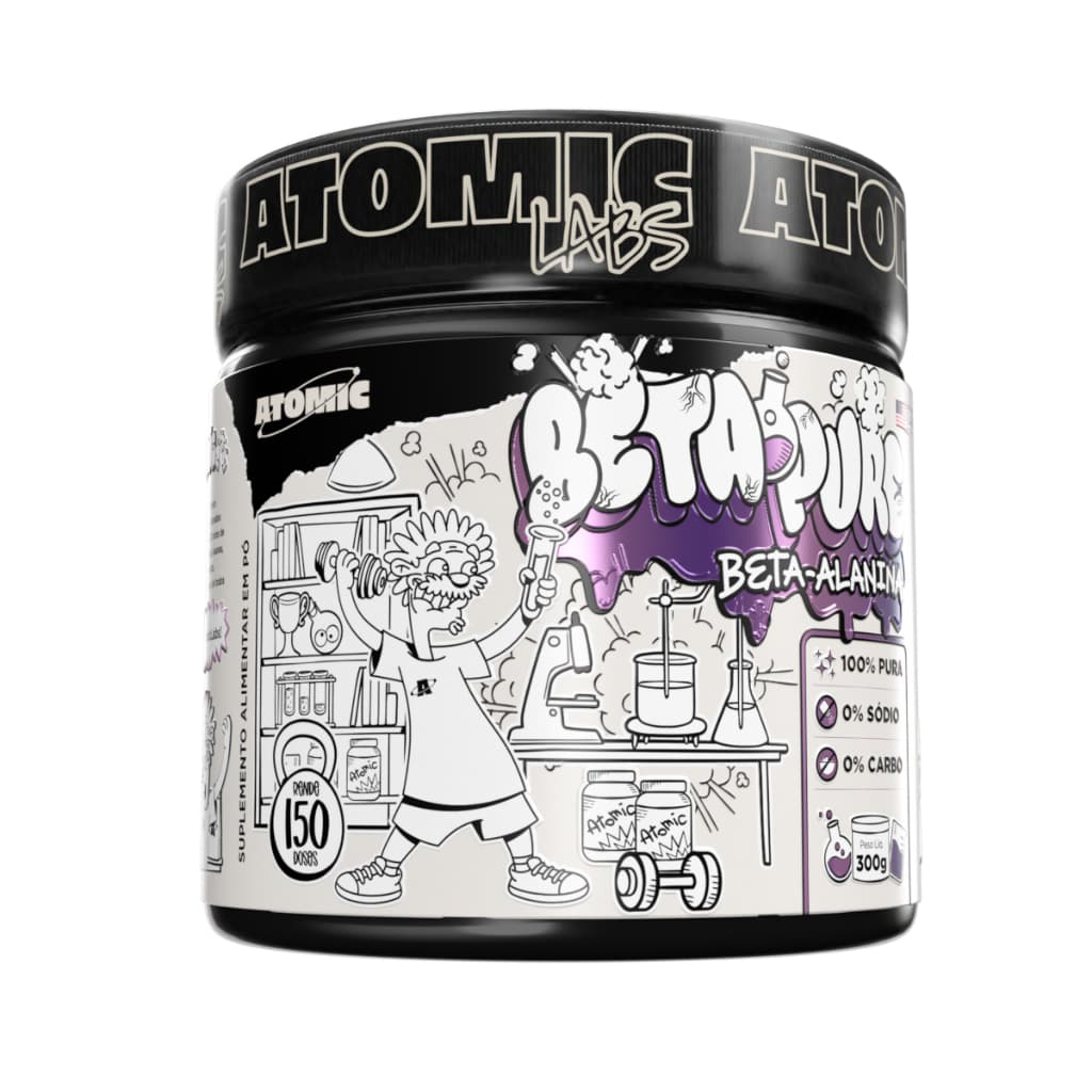 Beta Pure 300g - Beta Alanina Em Pó 100% Pura - Atomic Labs