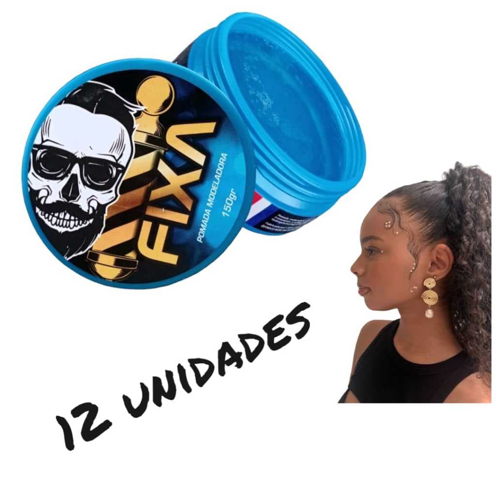 KIT 12 POMADAS CABELO BABY HAIR BARBEIRO TRANCISTA PROFISSIONAL