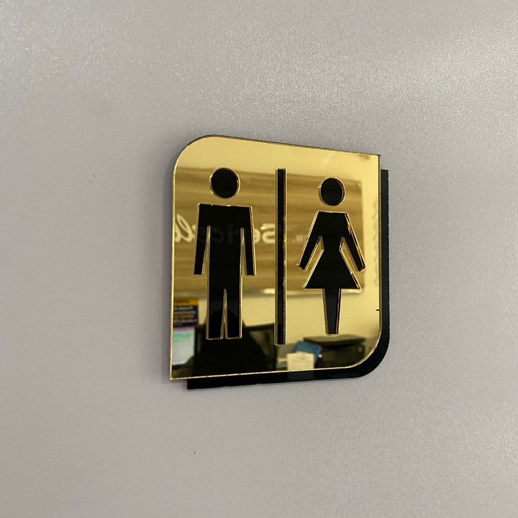 Placas Sinalização Indicativas Símbolo de Porta em Acrílico