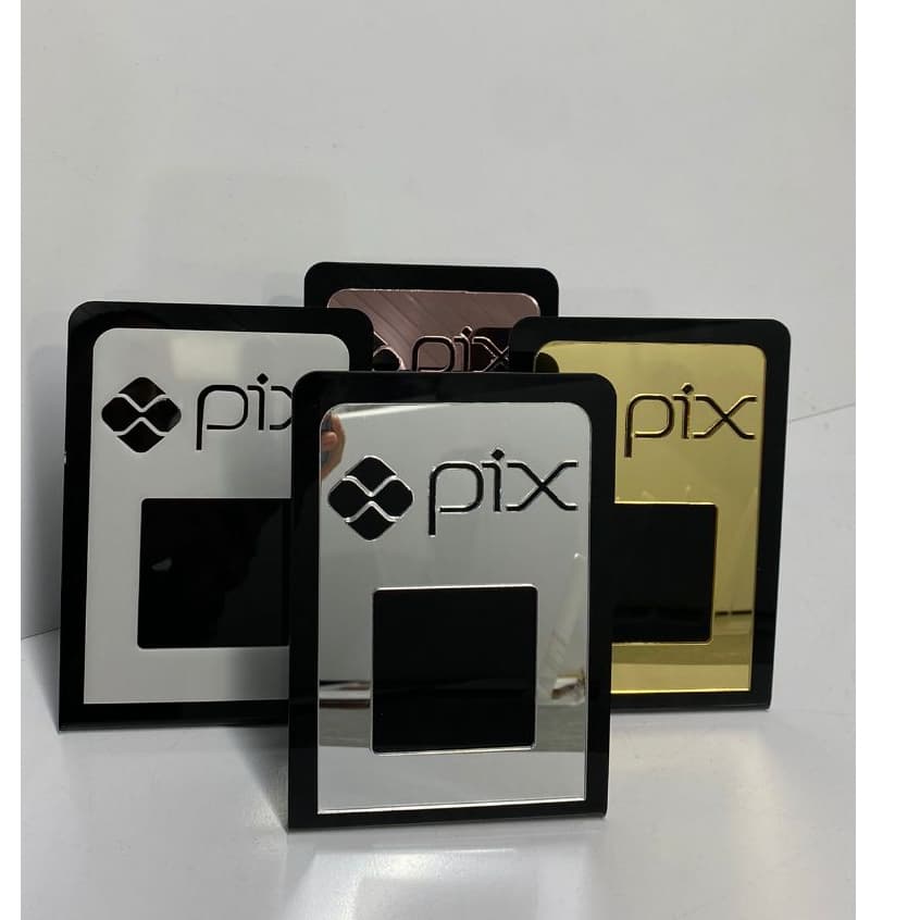Display/Placa de Balcão para PIX - QR Code Personalizado - 10 UNIDADES