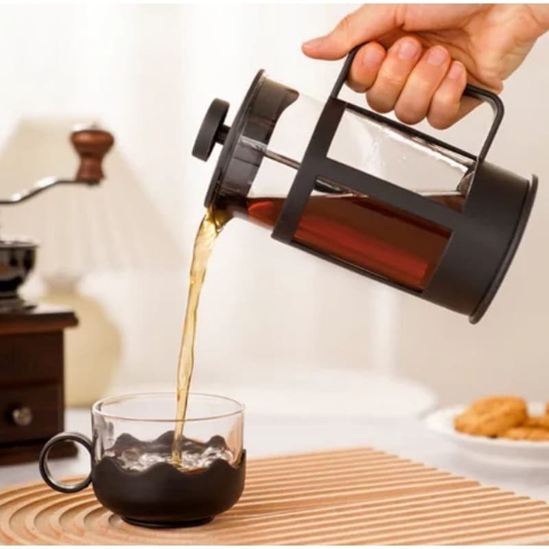 Prensa Francesa Importada Cafeteira 600 ml Vidro e Polipropileno Moderna cremeira Café/Chá/Leite Bule