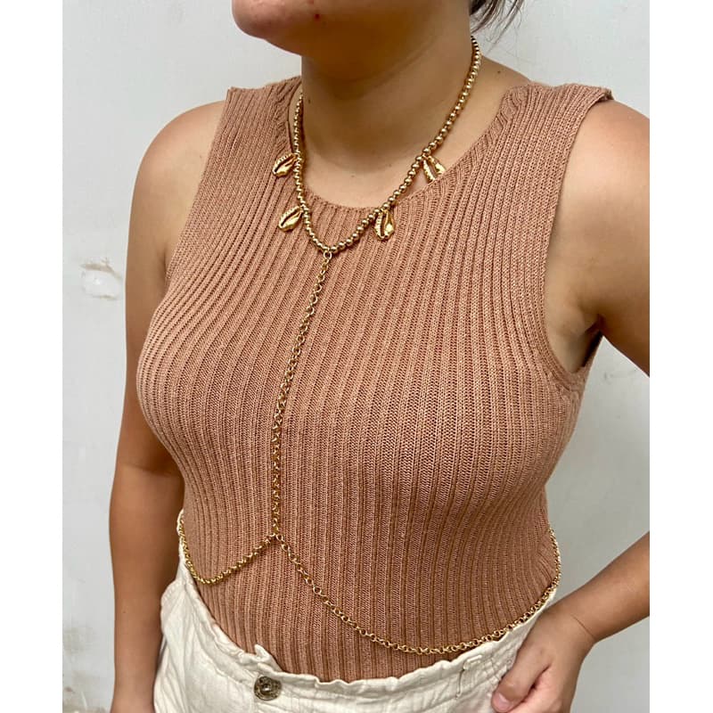 Colar de Corpo BodyChain Búzio praia