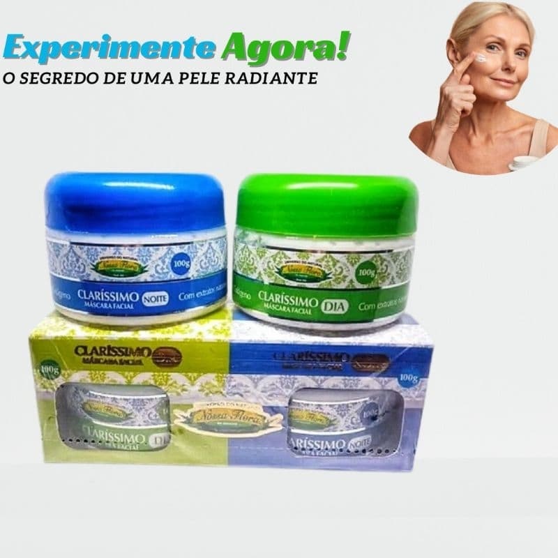 Creme Facial Claríssimo Dia e Noite Nossa Flora 100g