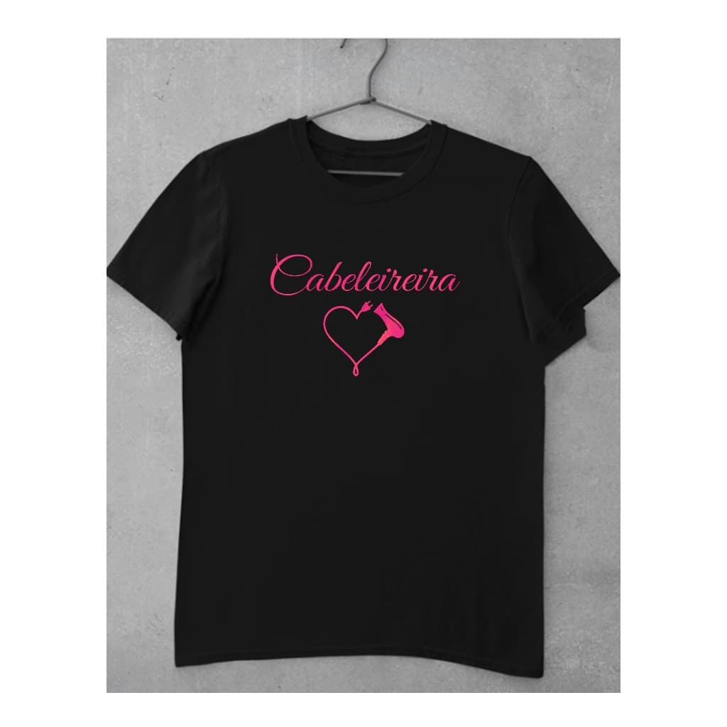 Camiseta Cabeleireira com estampa, uniforme salão de beleza