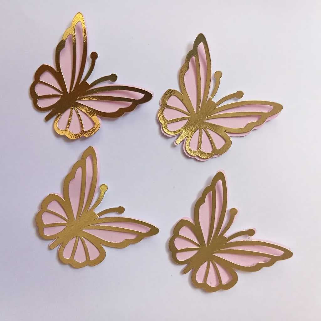 24 unidades borboletas para topo de bolo ou decoração tema festa jardim borboletas jardim encantado