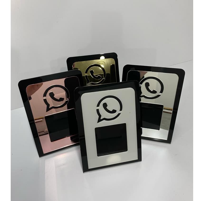 Display/Placa de Balcão WHATSAPP - QR Code Personalizado