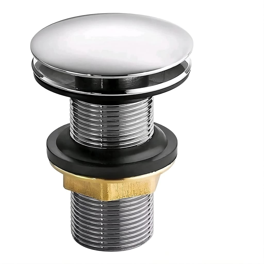 Valvula Ralo Click Cromada P/ Pia Lavatório Banheiro 7/8 Inox Metal