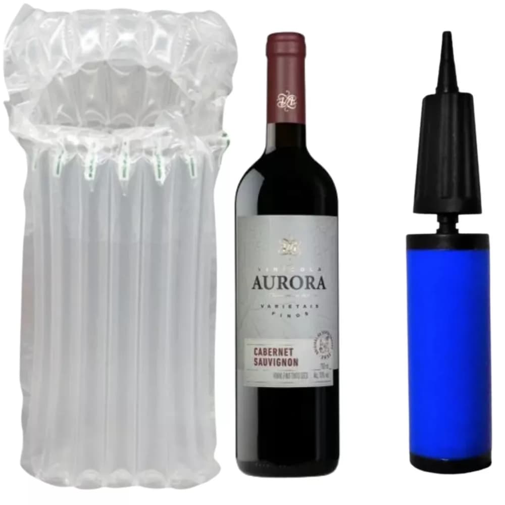 55 Embalagem de Vinho Inflavel  Wine Bag Ideal Para Proteção de Garrafa