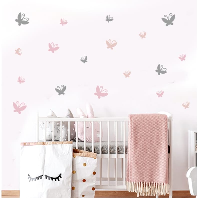 Adesivo de parede infantil borboleta, borboletinha decoração, quarto de menina
