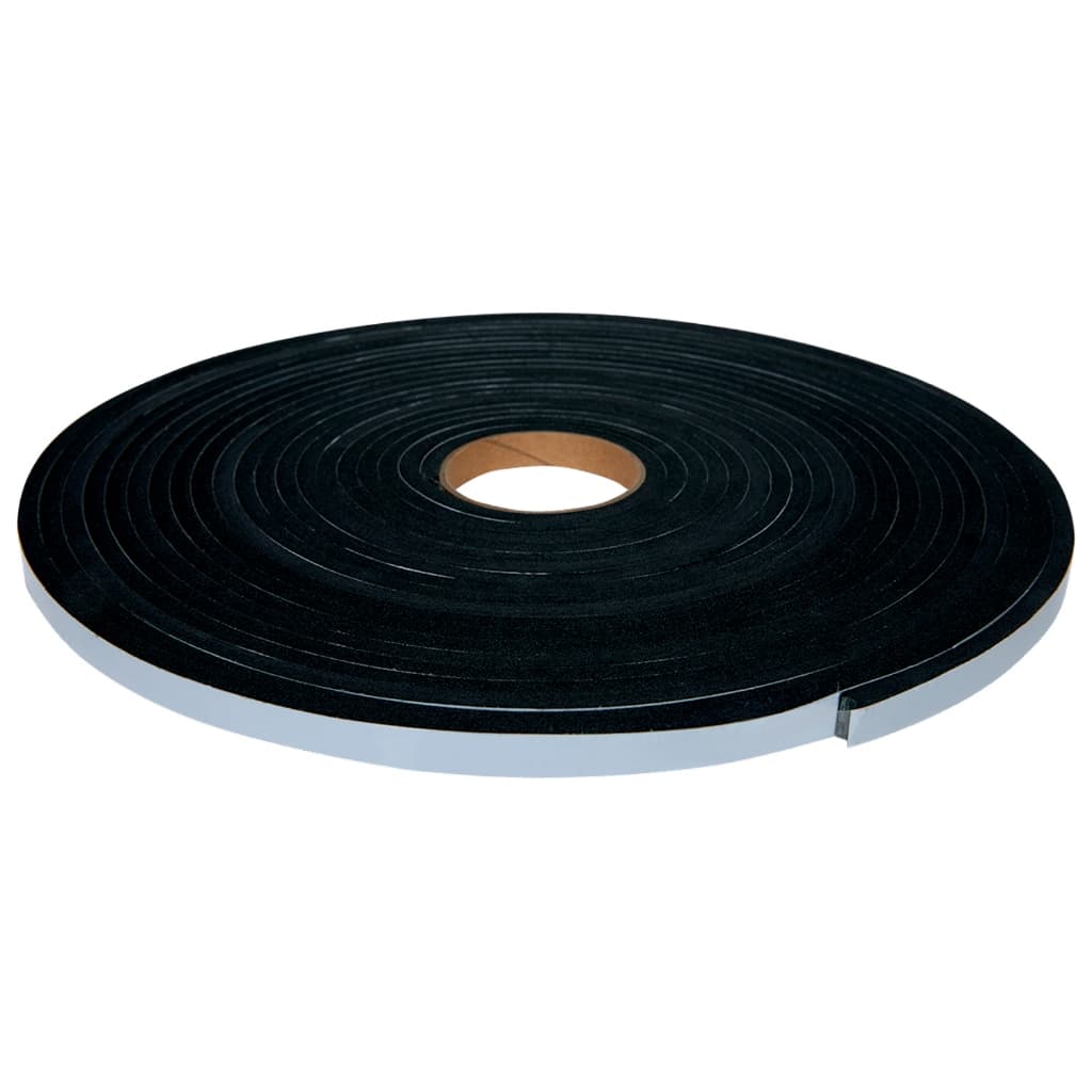 Fita Espuma EVA Preto Autocolante 12mm X 5mm X 10m Tipo Borracha Vedação e Anti Ruido