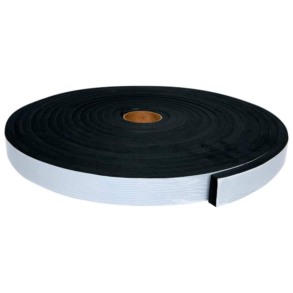Fita Espuma EVA Preto Autocolante 30mm X 10mm X 10m Tipo Borracha Vedação e Anti Ruido