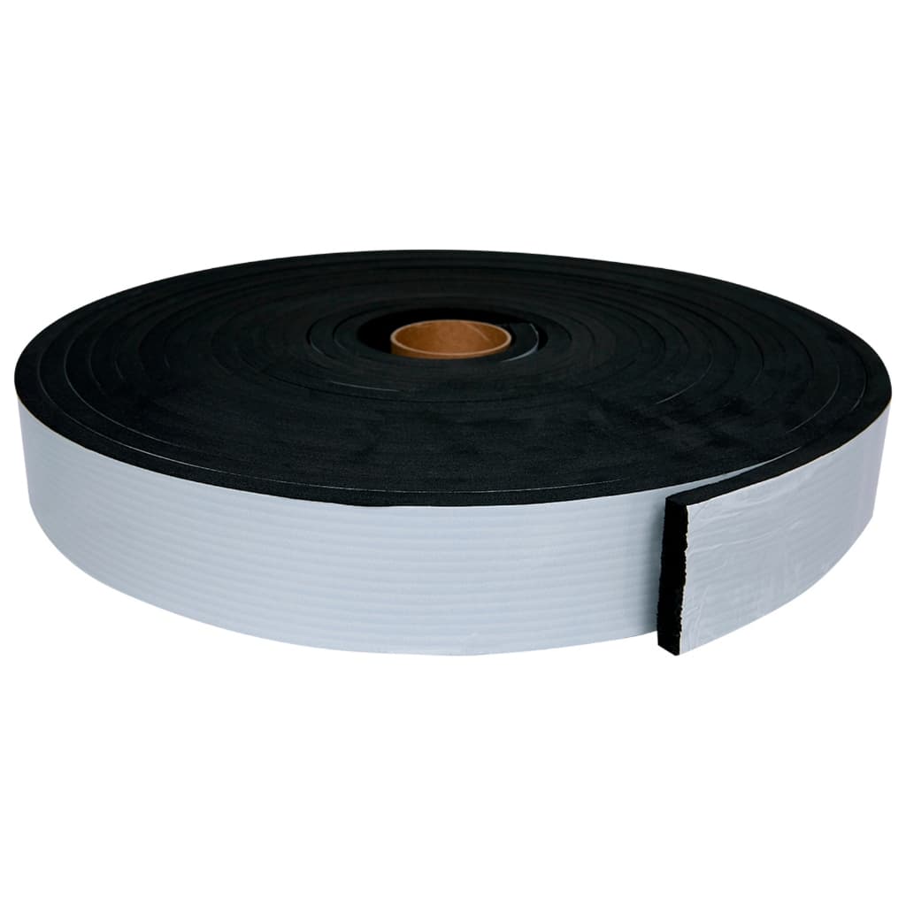 Fita Espuma EVA Preto Autocolante 50mm X 10mm X 10m Tipo Borracha Vedação e Anti Ruido