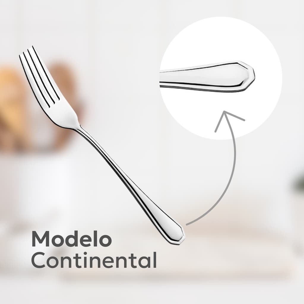 Jogo Talheres Garfo Inox Sobremesa Bolo Doces Café