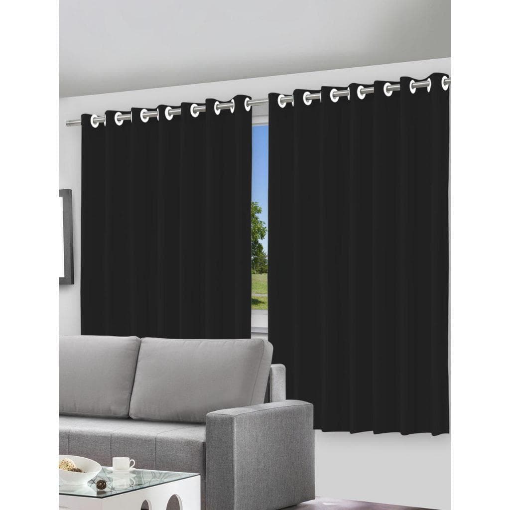 Cortina Blecaute Blackout C/ Ilhós Corta luz 100% PVC Para Varão Quarto Sala Escritório