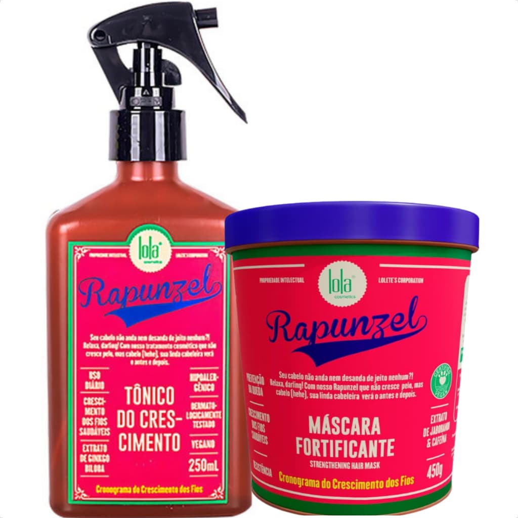 Kit Rapunzel Tonico Do Crescimento E Máscara Lola Cosmetics