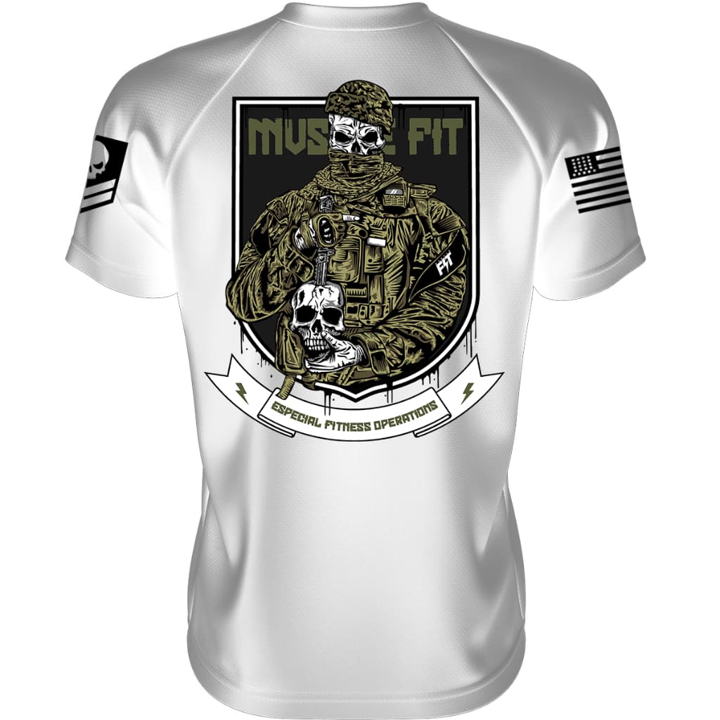 Camiseta Academia Militar Faca na Caveira Bope Caveira Skull Treino Musculação Proteção UV