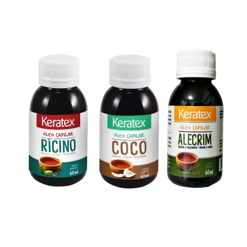 Óleo Capilar Ricino + Óleo Coco + Óleo de Alecrim 60ml Fixed