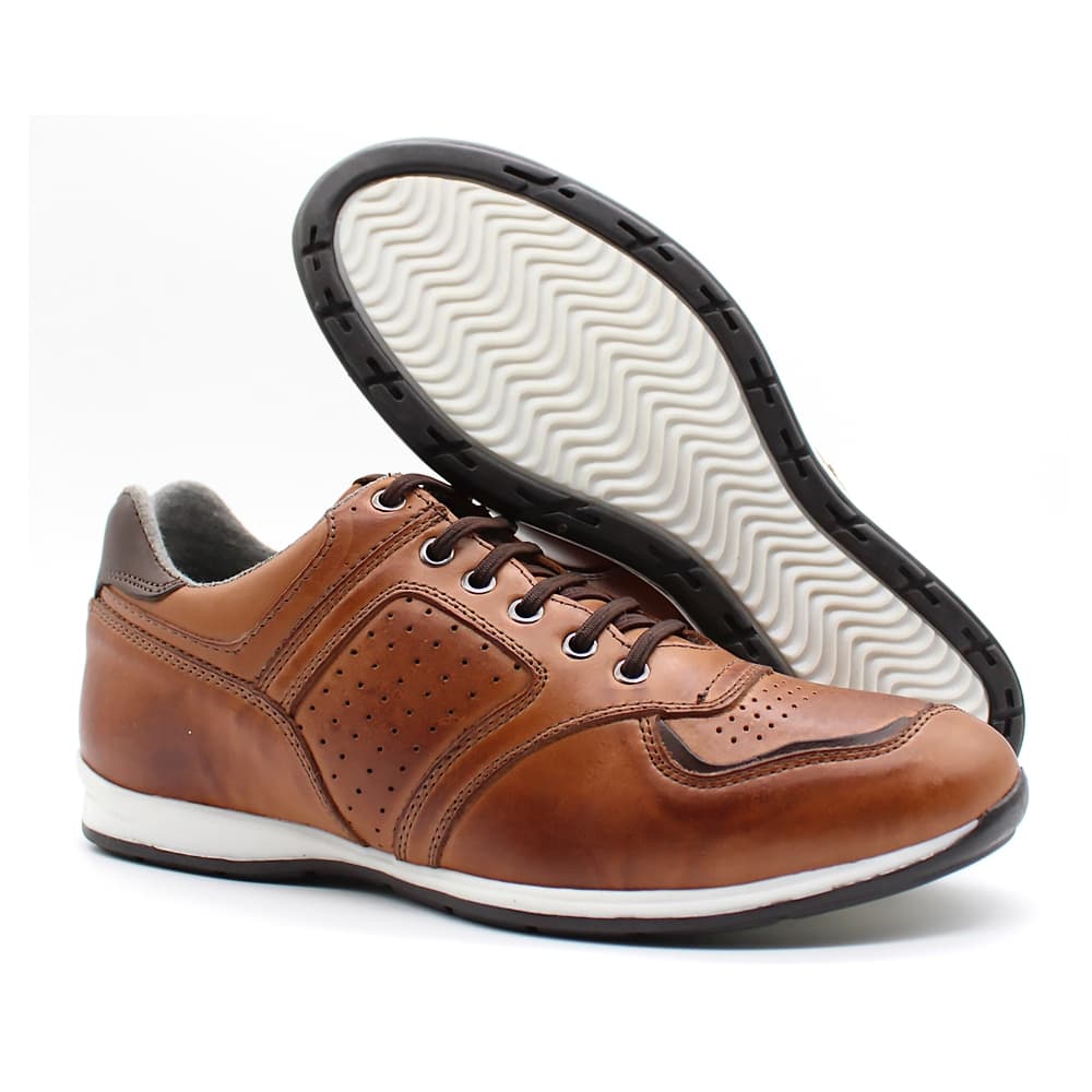 Sapatênis Casual Masculino Em Couro Legítmo Em Promoção - Netony