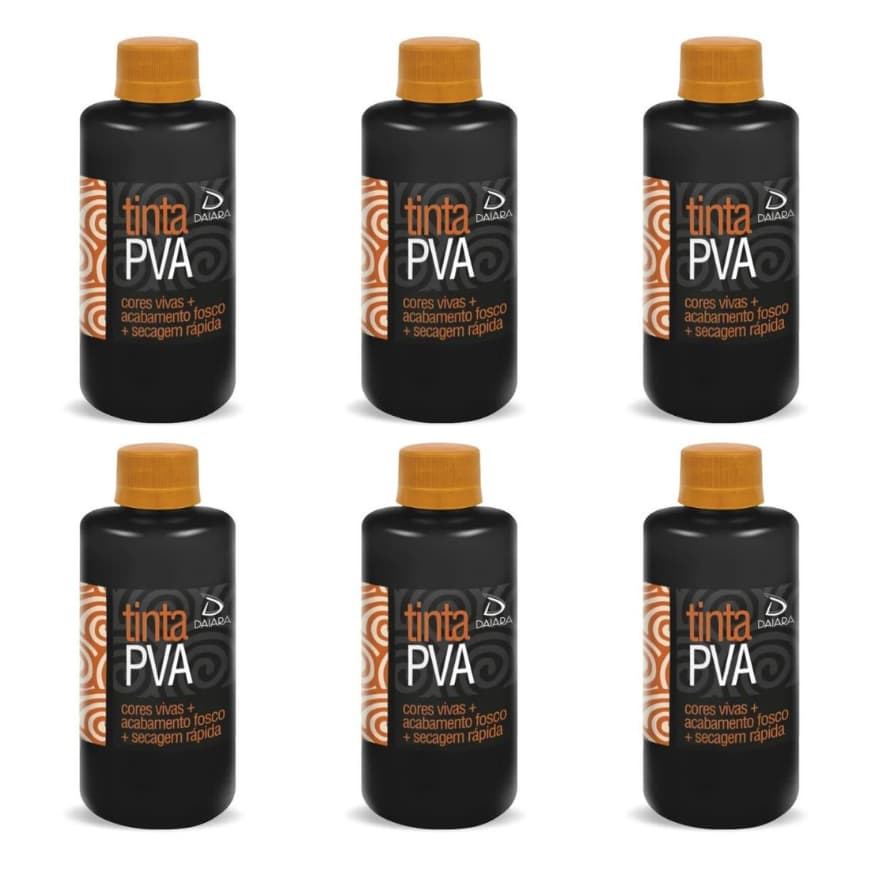 Tinta PVA Fosca Daiara 250 ML | Tinta para Artesanato | Tinta para Madeira, MDF, Gesso