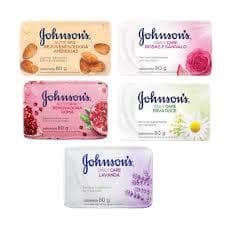 Sabonetes kit c/10 uniades em Barra 80g Johnson's - Erva Doce, Lavanda, Rosas e Sândalo, Amêndoas e Romã