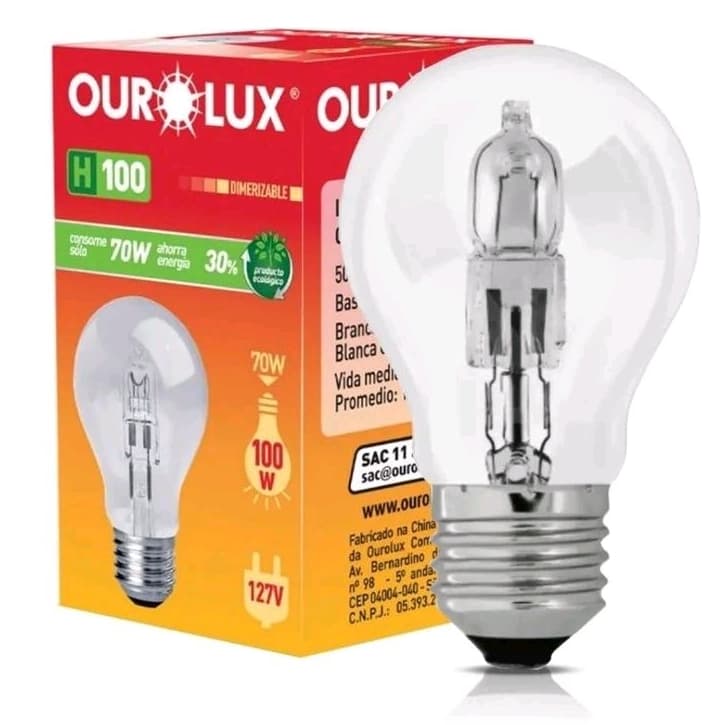 Lâmpada Halogena Incandescente para Decoração e Churrasqueira Ourolux E27