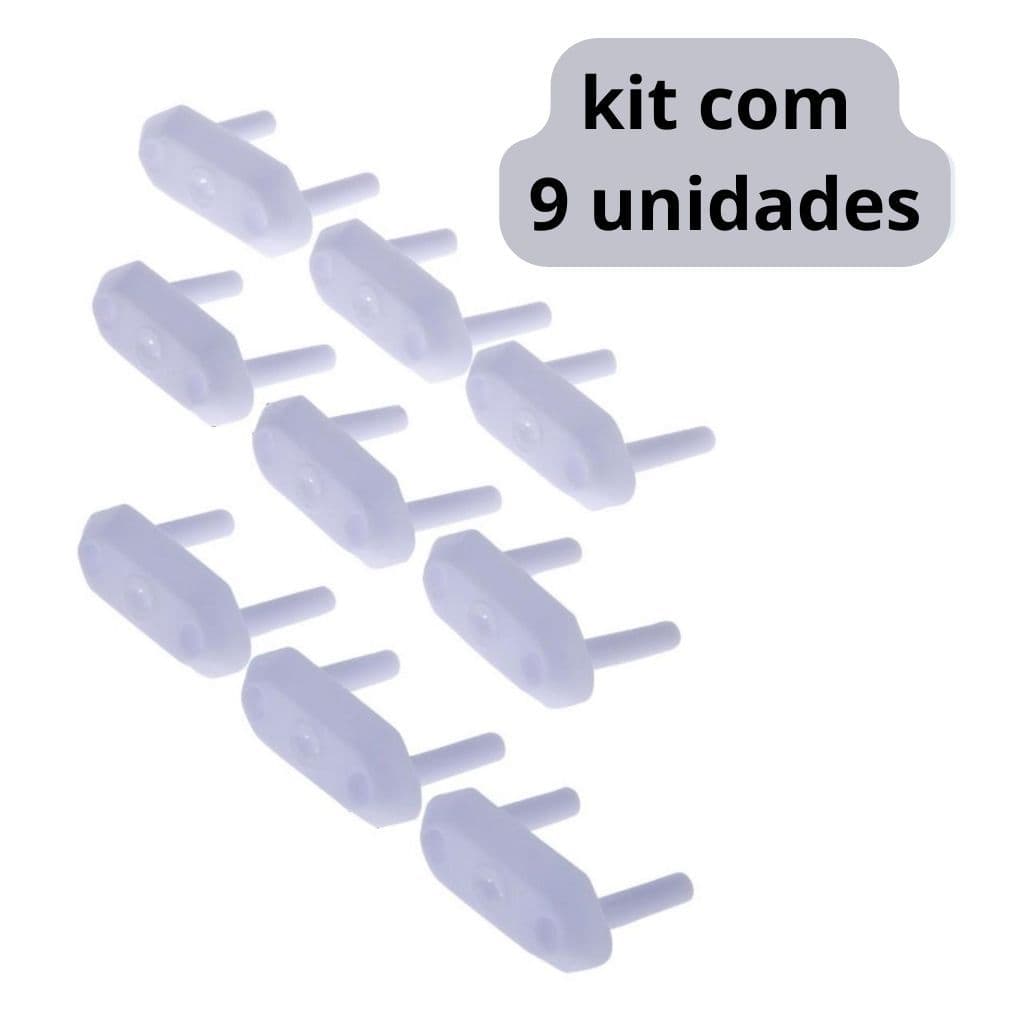 Kit Protetor de Tomada para Bebê 9 unidades Tampa de Tomada Universal