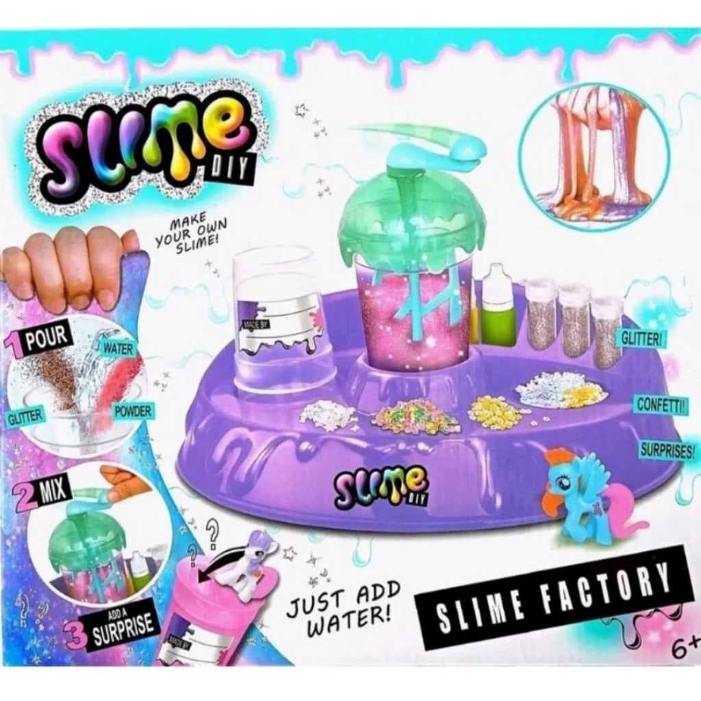 Fábrica De Slime Completo Colorido Para Brincar Com Acessórios Diversão Criança