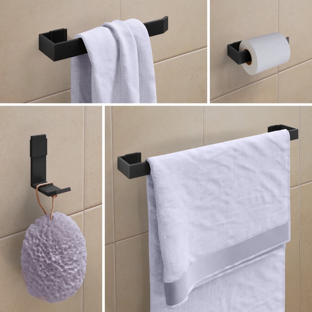 Kit Acessórios Para Banheiro 4 Peças Moderno
