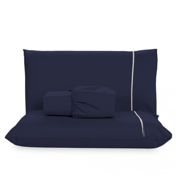 Jogo de Cama Micro Percal Casal 3 Peças Azul