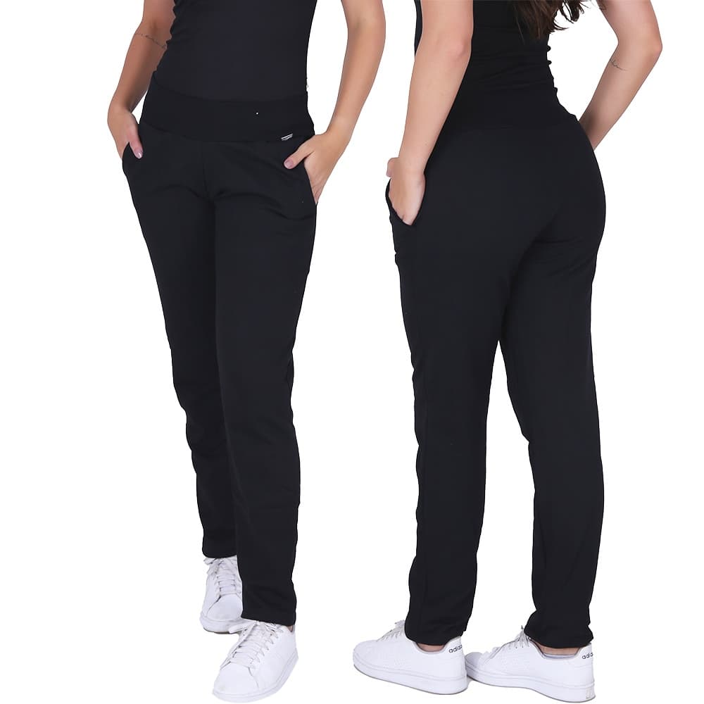 Calça De Moletom Feminina Felpada De Algodão Peluciado