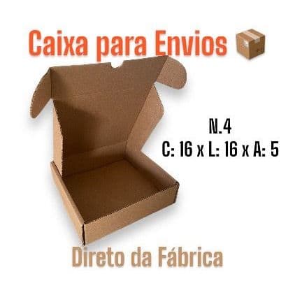 Kit Caixas De Papelão Envios E-commerce 16x16x5