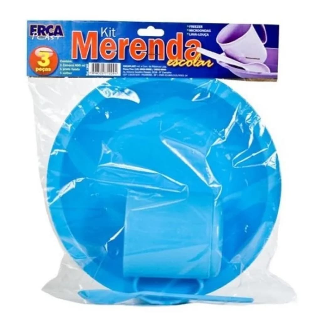Kit Merenda Escolar Creche Infantil  Caneca Prato E Colher