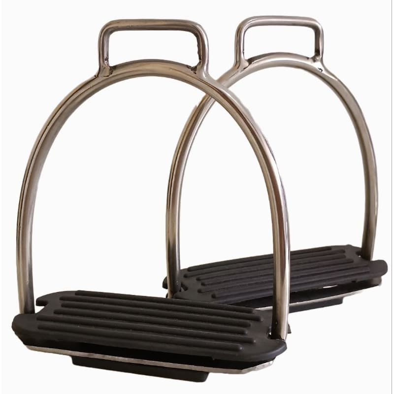 estribo inox para sela loro vaquejada base antiderrapante