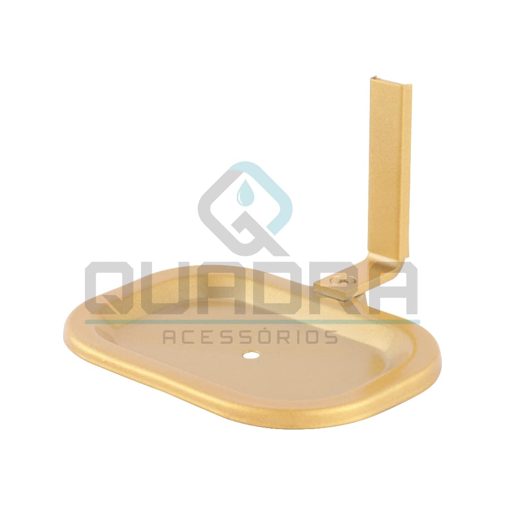 Saboneteira para Banheiro Modelo QUADRADO DOURADO