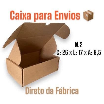 Kit Caixas De Papelão Envios Encomendas E-commerce 26x17x8,5