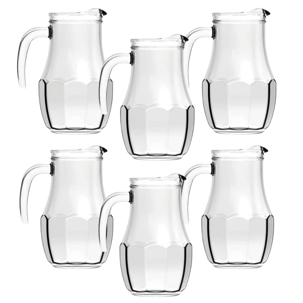 Conjunto 6 Jarra de Suco de Vidro Tango 1,5L Agua Nadir Figueiredo