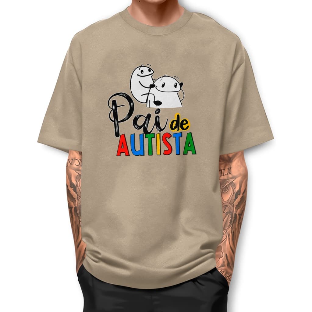 Camisa  Pai de Autista Camiseta Basica Street Fio 30.1 Algodao BJ1