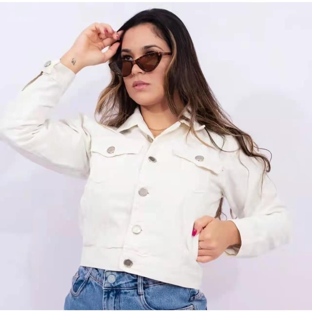 JAQUETA JEANS FEMININA CORES VARIADAS