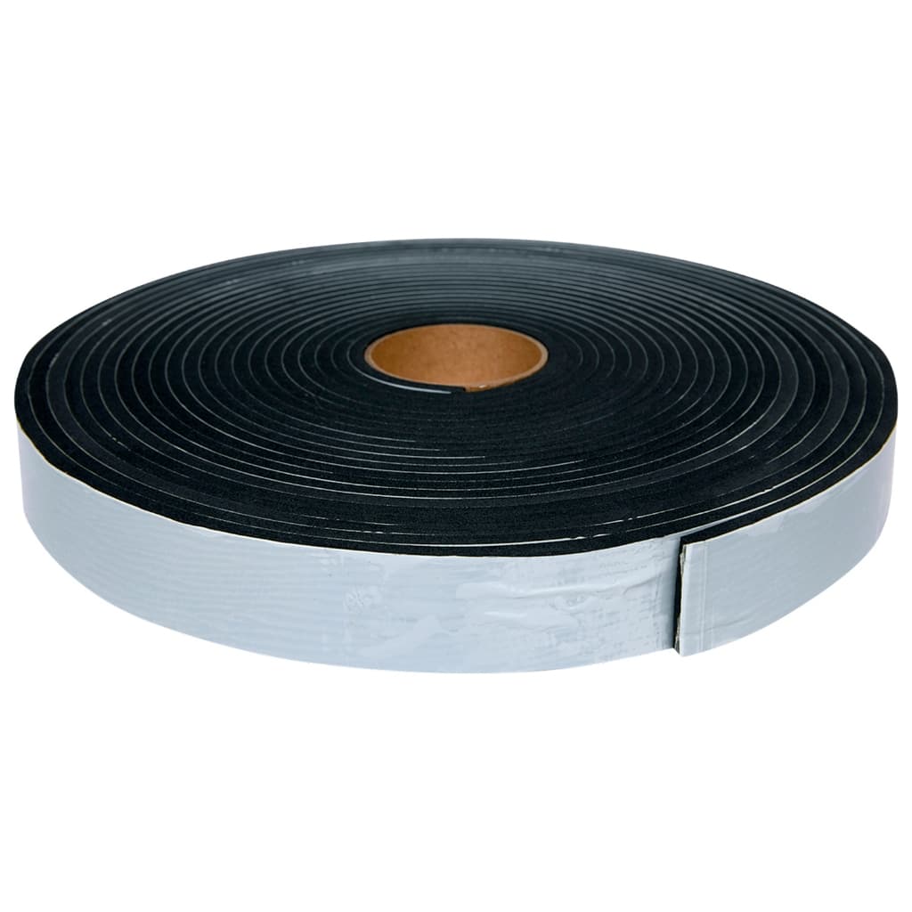 Fita Vedação Espuma EPDM Preto Adesivado 1 Lado - 30mm x 5mm x 10m