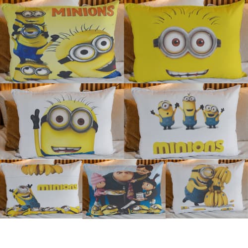 Fronha Capa de Travesseiro Minions Oxford 70x50cm Super Coloridas