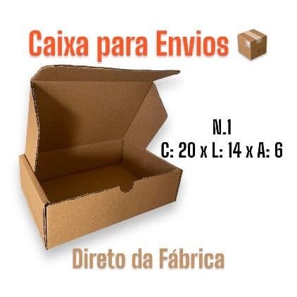 100 unidades Caixas De Papelão Envios Encomendas E-commerce 20x14x6 tamanho m
