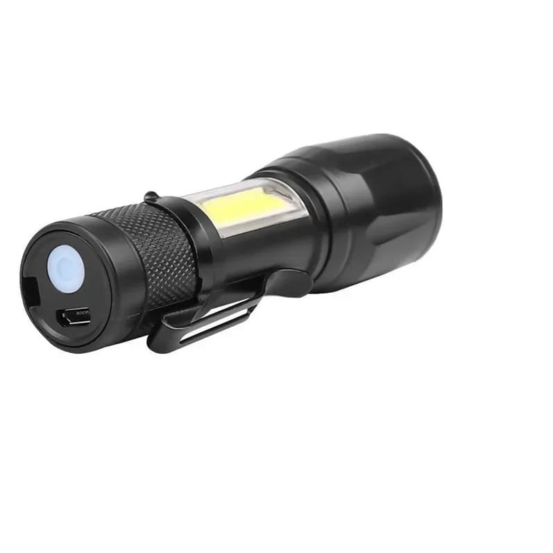 MIN LANTERNA RECARREGAVEL COM 2 LEDS ZOOM ACAMPAMENTO
