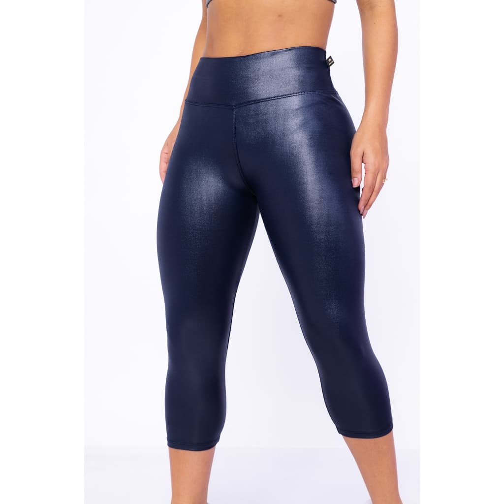 Calça Corsário em Cirre Brilho Molhado