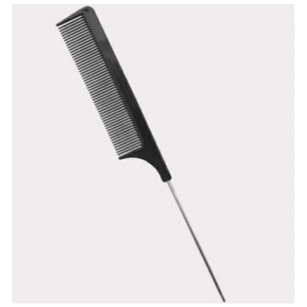 Pente Profissional de Carbono / pente dente fino / pente cabo metal