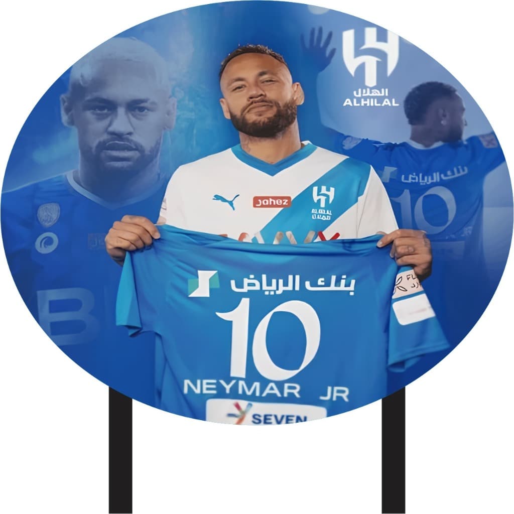 Painel de festa sublimado Neymar 1 - PERSONALIZADO Com Elástico FAzemos qualquer Tema! 1.50x1.50
