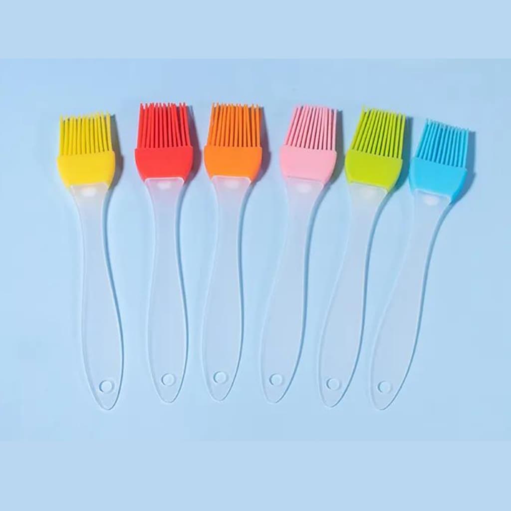 Mini Pincel e Espátula Culinário de Silicone para Pote Lata e Caixinha Geléia Oleo Margarina Untar