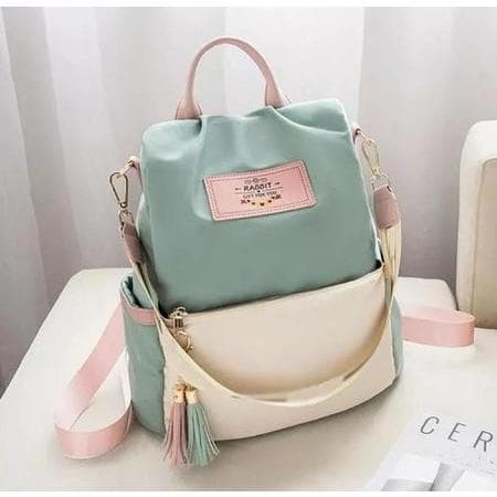 Mochila escolar com pingente alça de ombro “rabbit”