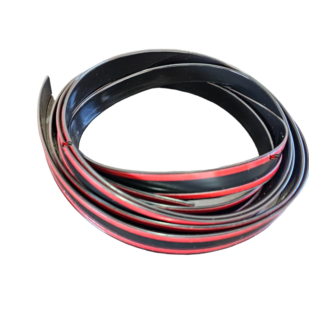 Friso Preto 30mm Para-choque Grade Porta Universal Rolo 5m