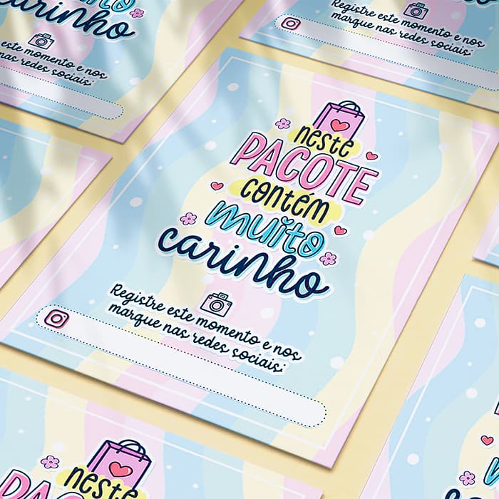 100 Folhetos Cartão de Agradecimento ao Cliente Personalizada 10x14 - Empresa, Loja, Embalagem