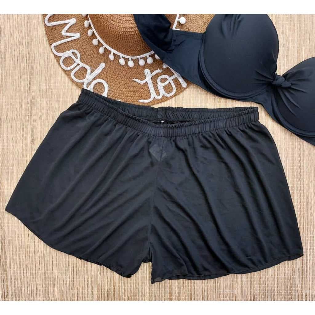 Shortinho Colorido, Short Praia e Piscina - Plus Size Feminino